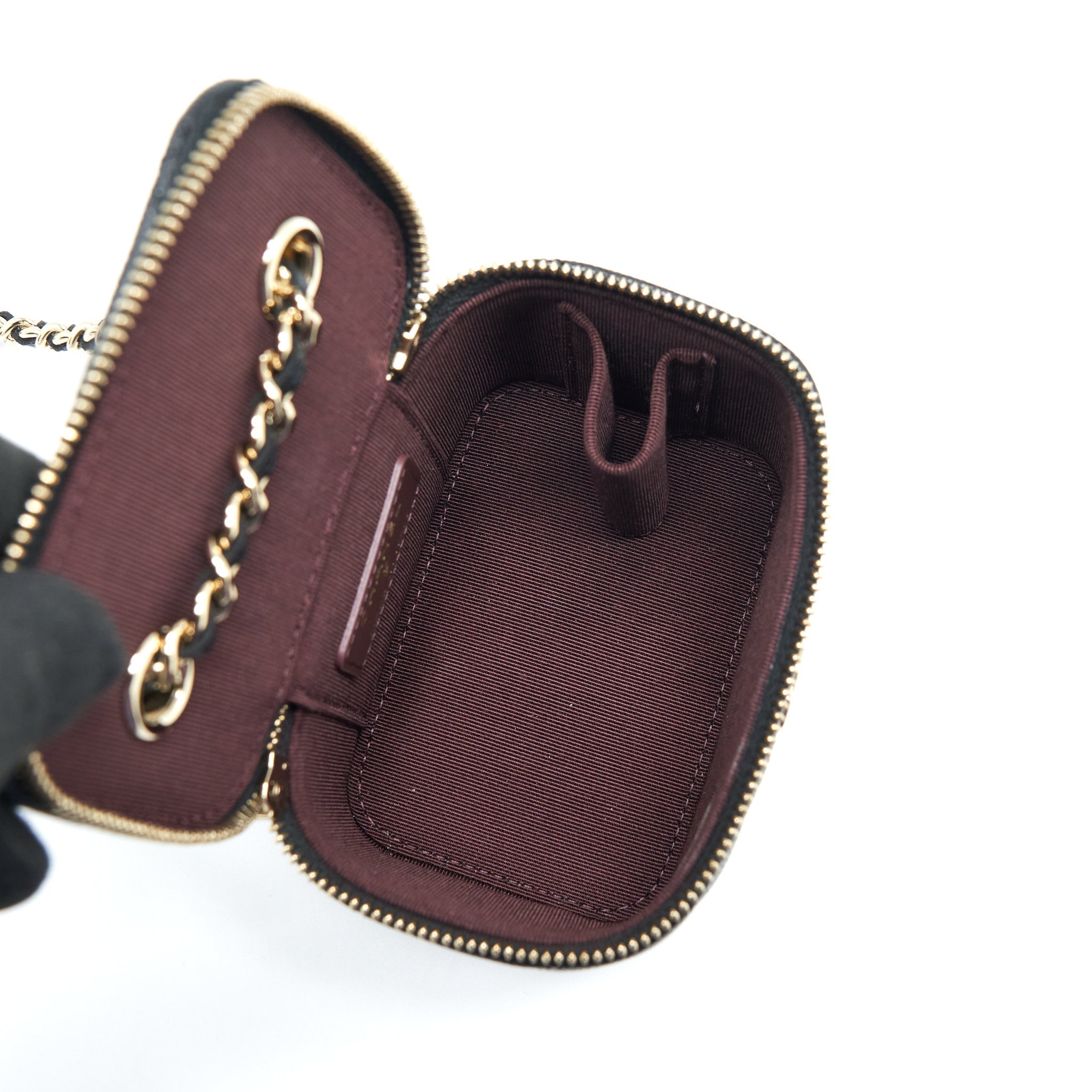 Chanel Mini Vanity Case Caviar Black L