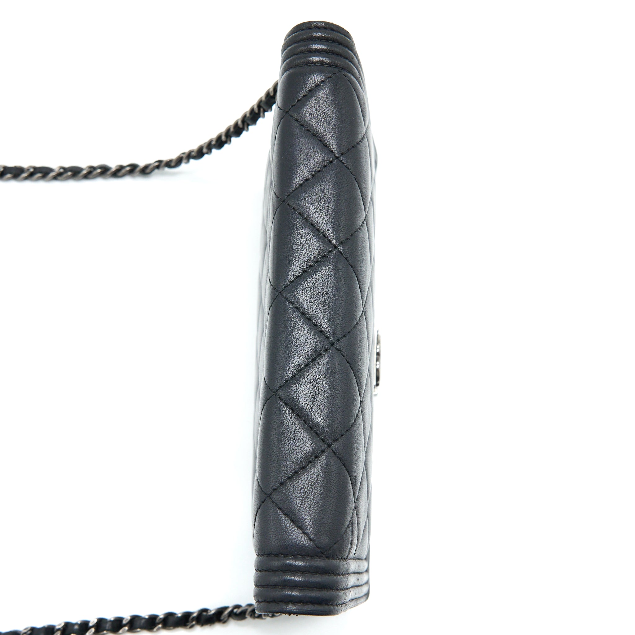 Chanel Boy Wallet On Chain Lambskin Black