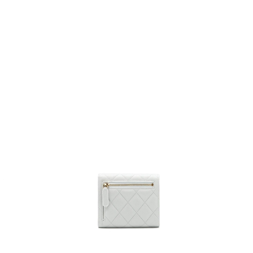 Chanel Classic Small Flap Wallet caviar Grey L