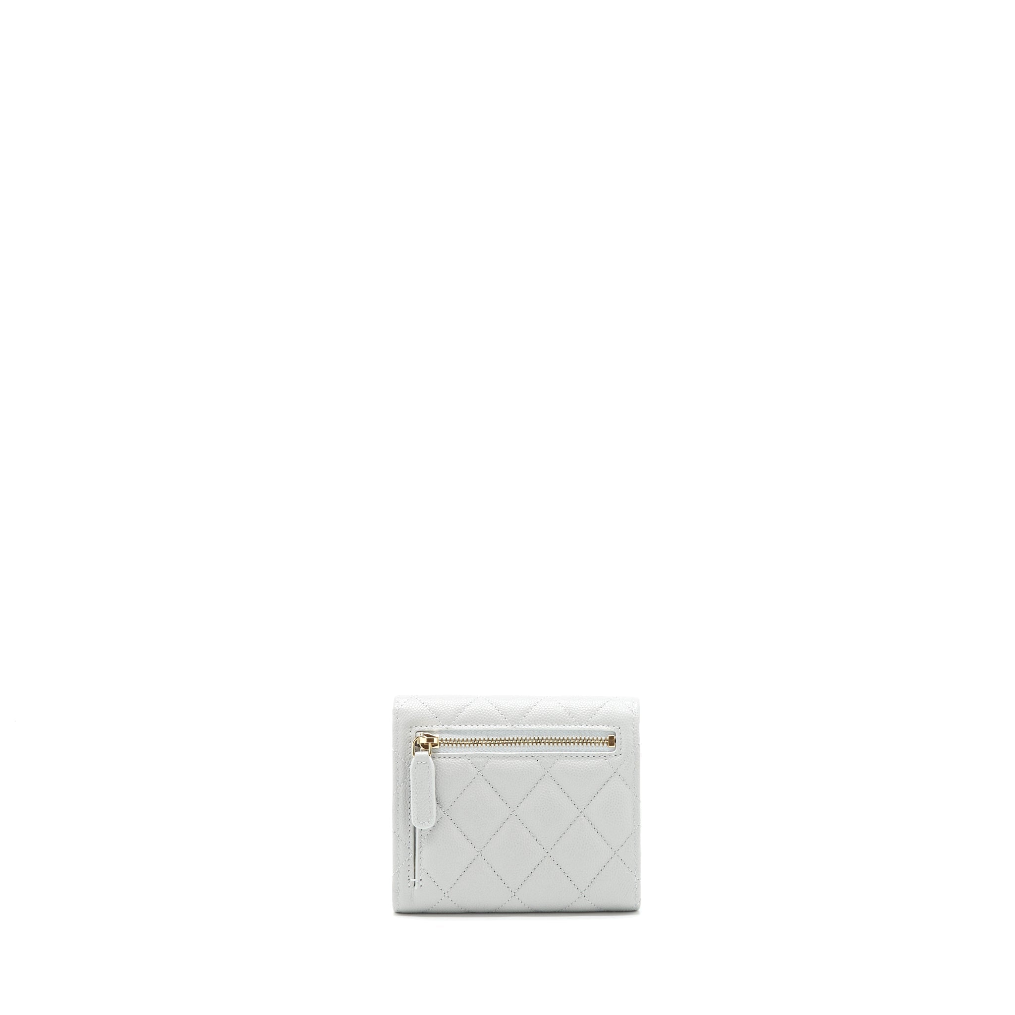 Chanel Classic Small Flap Wallet caviar Grey L
