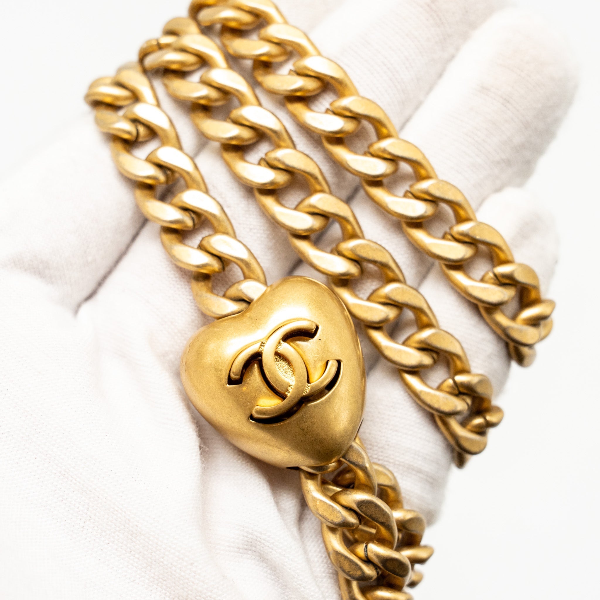 Chanel 25C Coco Love Adjustable Chain Shiny Lambskin Black  (Microchip)