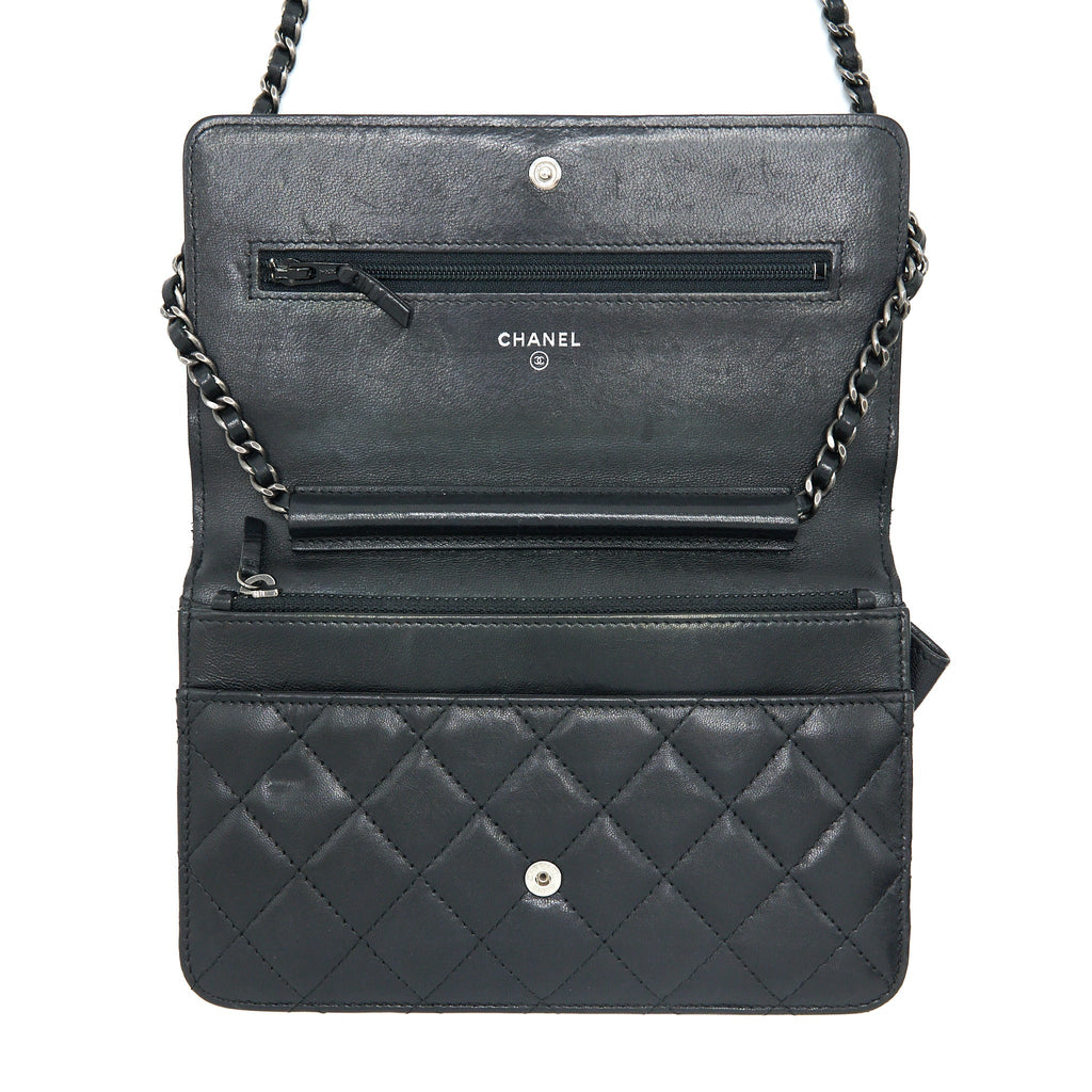 Chanel Boy Wallet On Chain Lambskin Black