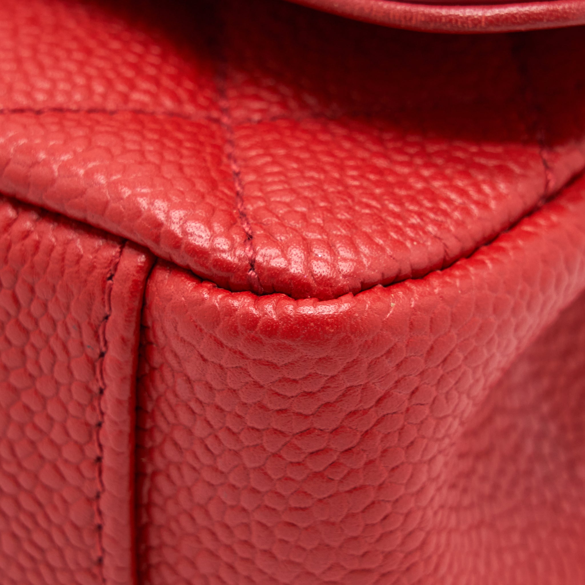 Chanel Filigree Flap Bag Caviar Red