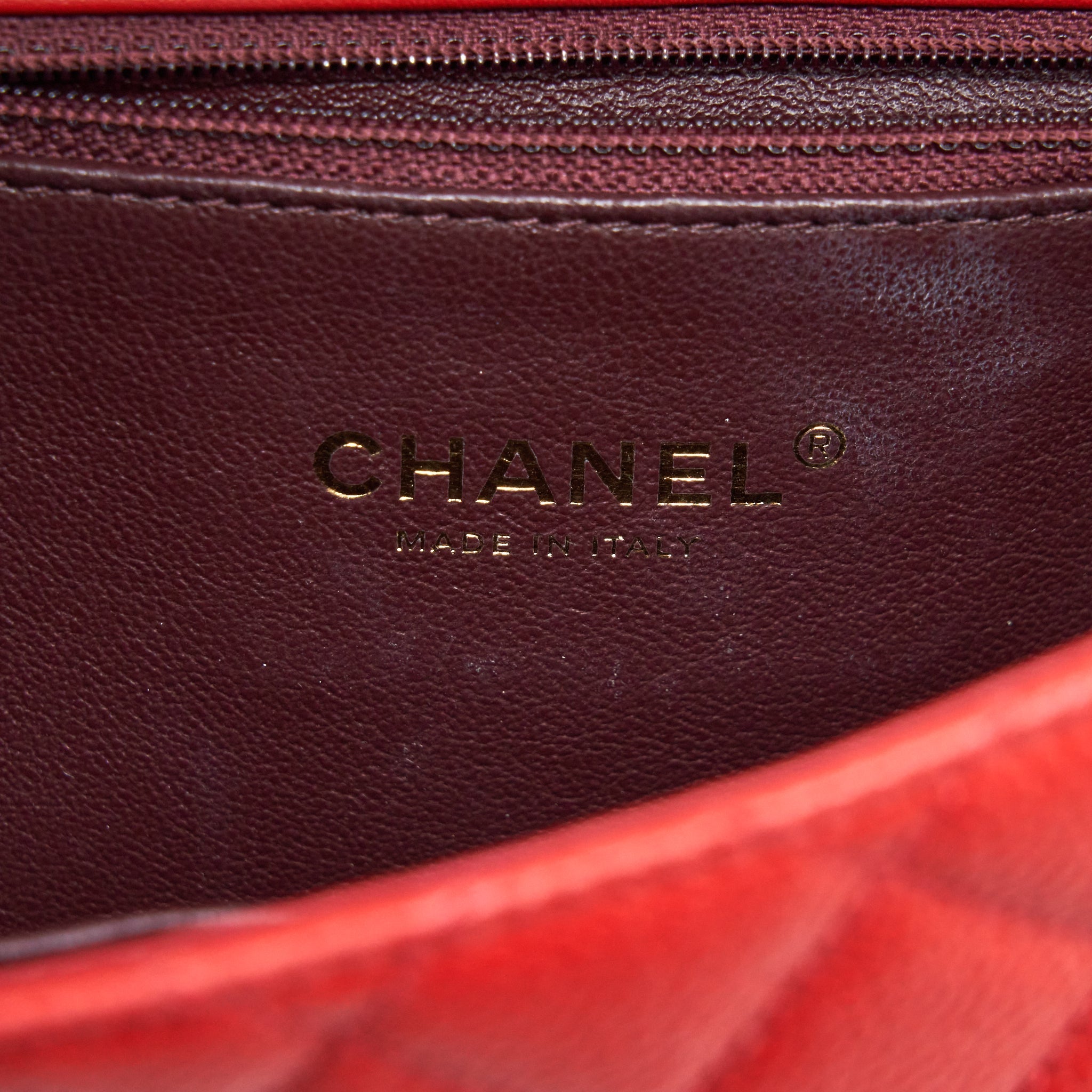 Chanel Filigree Flap Bag Caviar Red