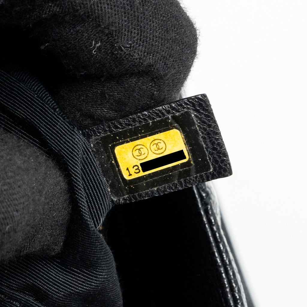 Chanel grand shopping tote caviar black
