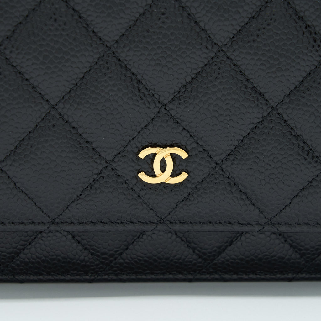 Chanel Classic Wallet On Chain Caviar Black
