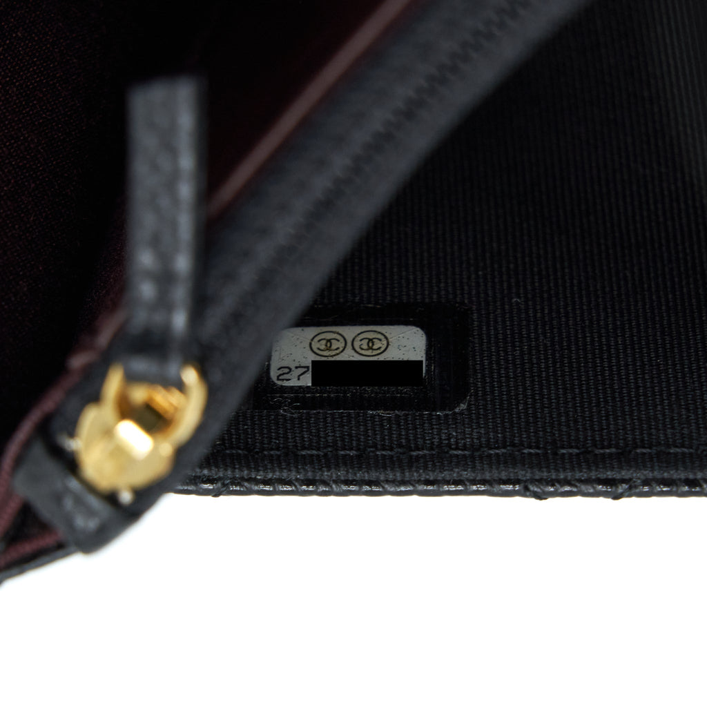 Chanel Classic Wallet On Chain Caviar Black