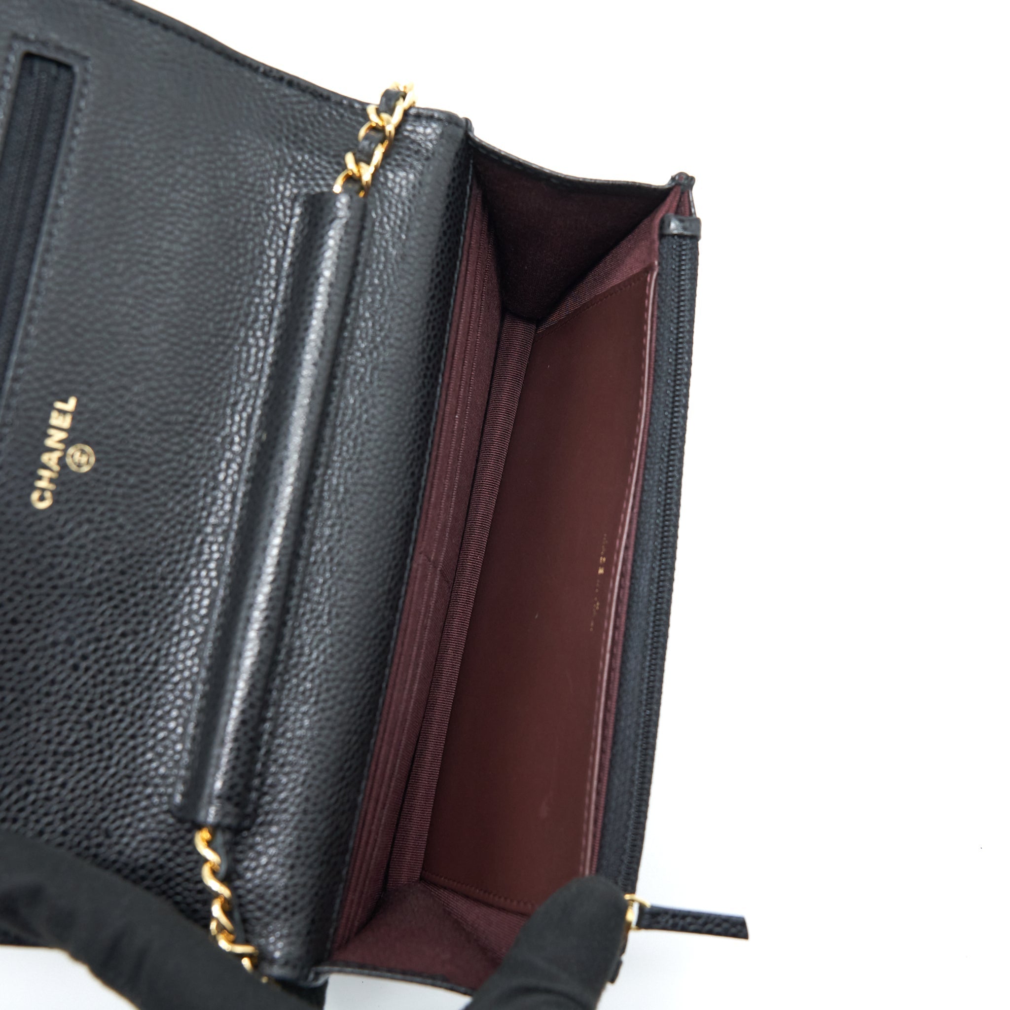 Chanel Classic Wallet On Chain Caviar Black