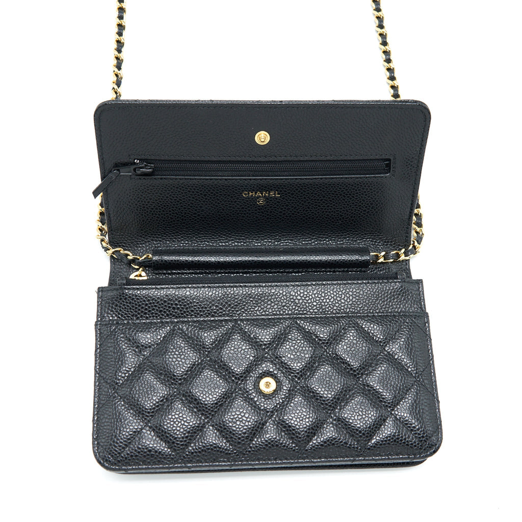 Chanel Classic Wallet On Chain Caviar Black