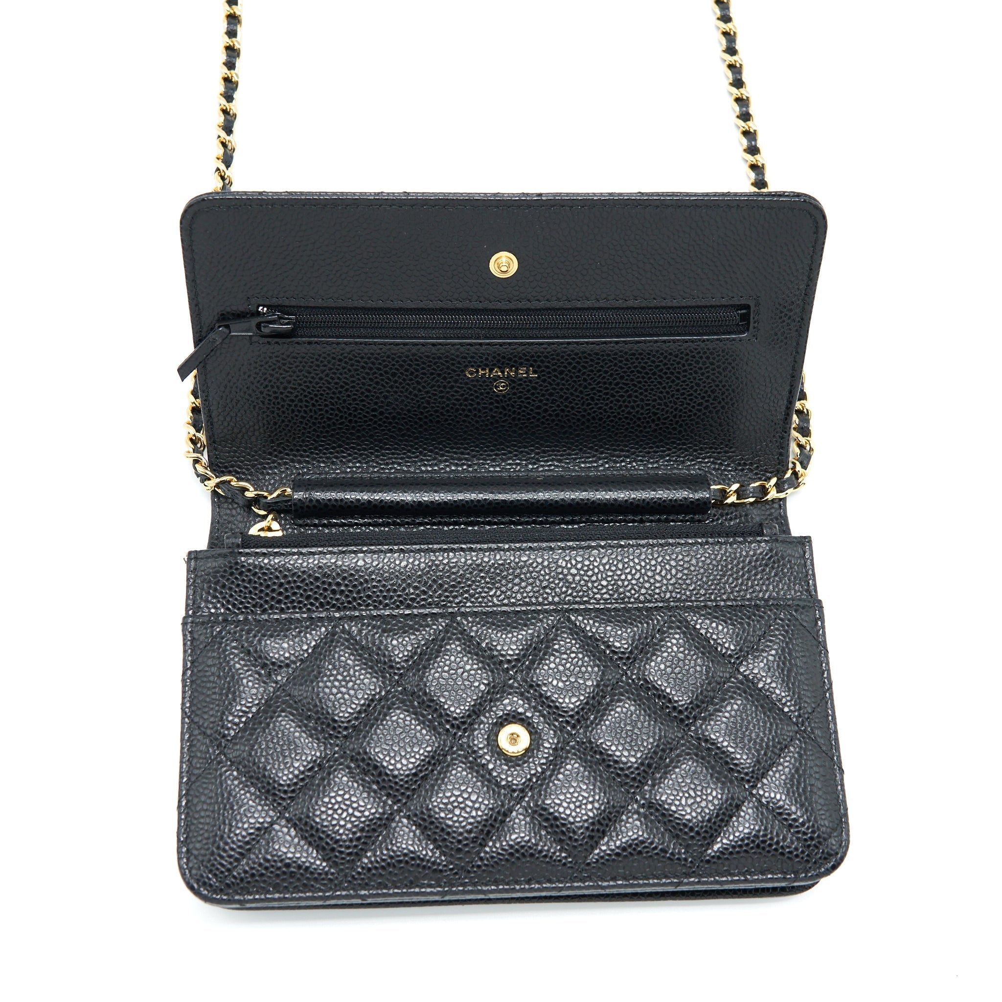 Chanel Classic Wallet On Chain Caviar Black