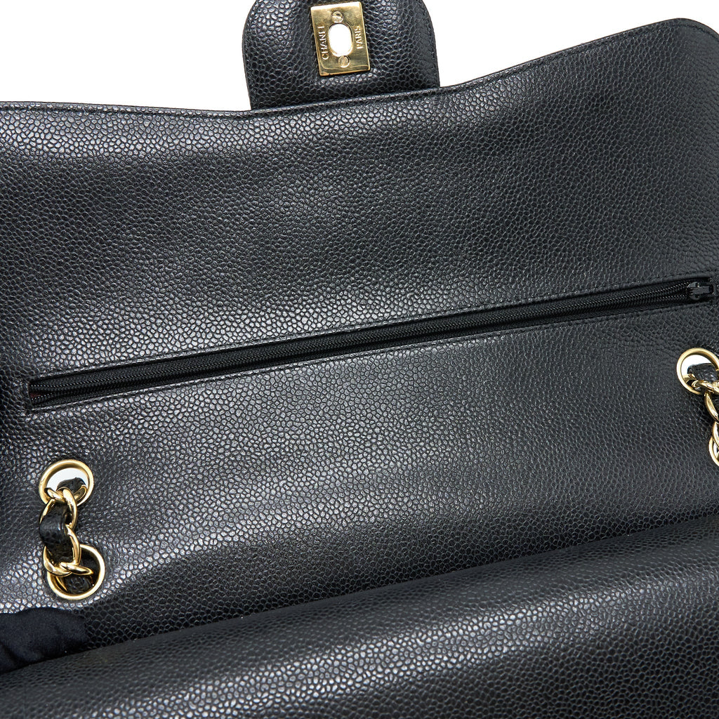 Chanel Classic Jumbo Double Flap Bag Caviar Black