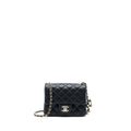 Chanel 23C Pearl Crush Mini Square Flap Bag Lambskin Black L (Microchip)