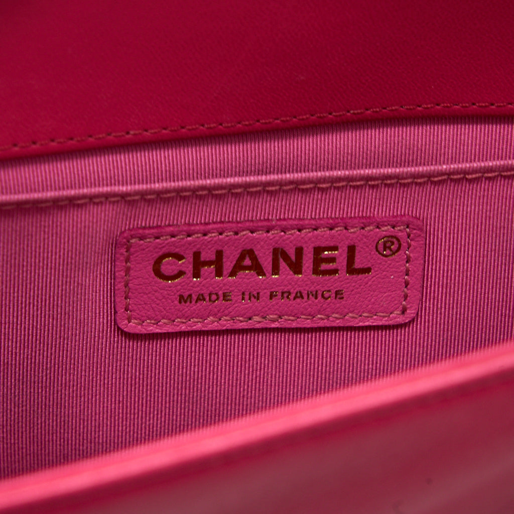 Chanel Medium Boy Bag Lambskin Pink