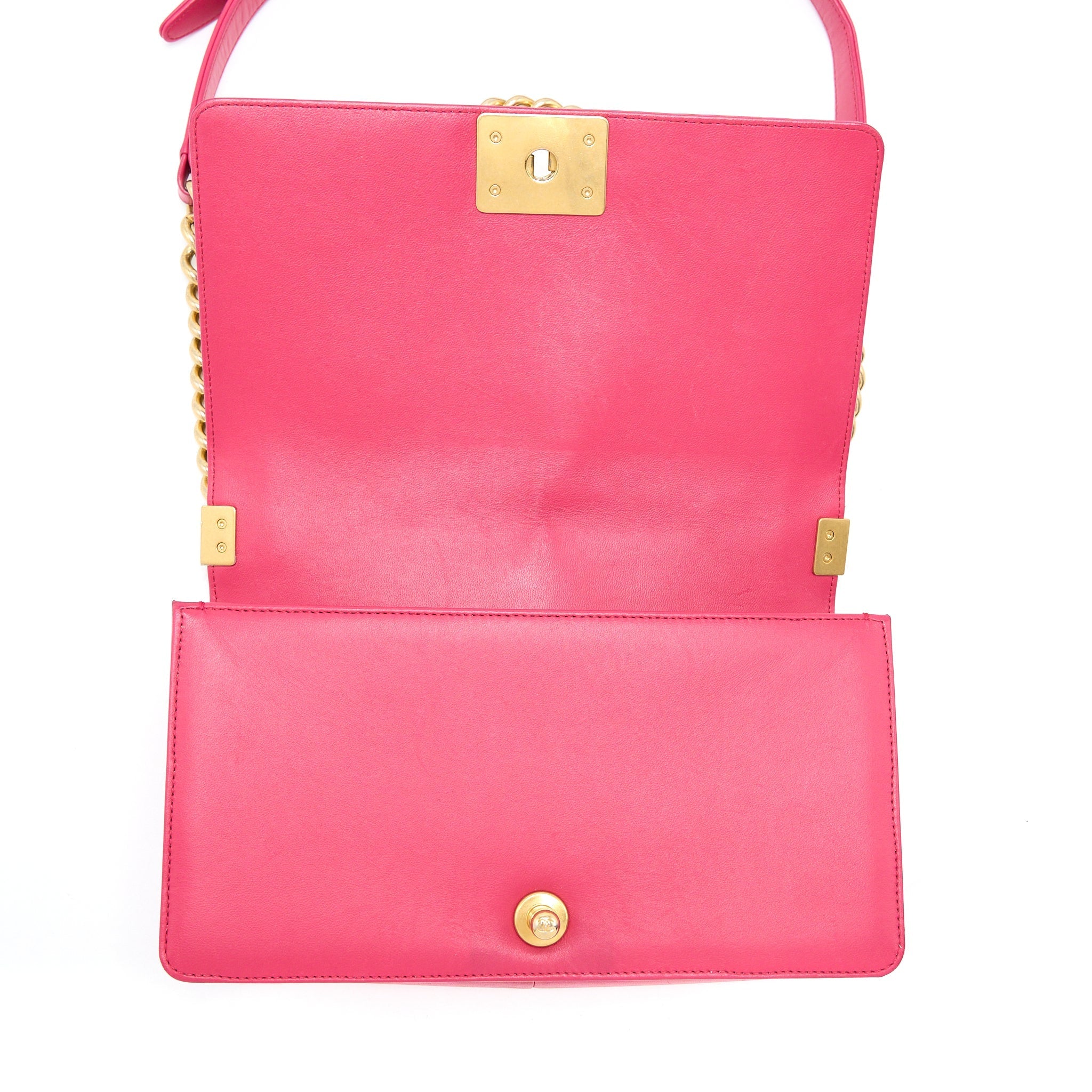 Chanel Medium Boy Bag Lambskin Pink