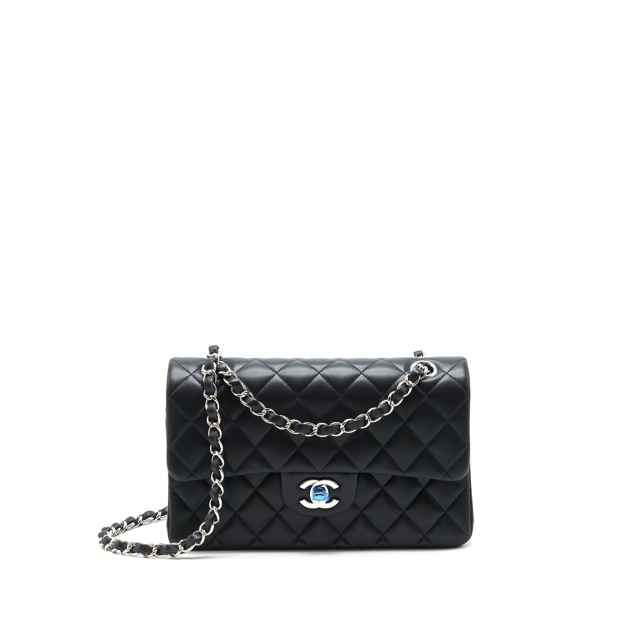 Chanel Small Classic Double flap Bag Lambskin Black