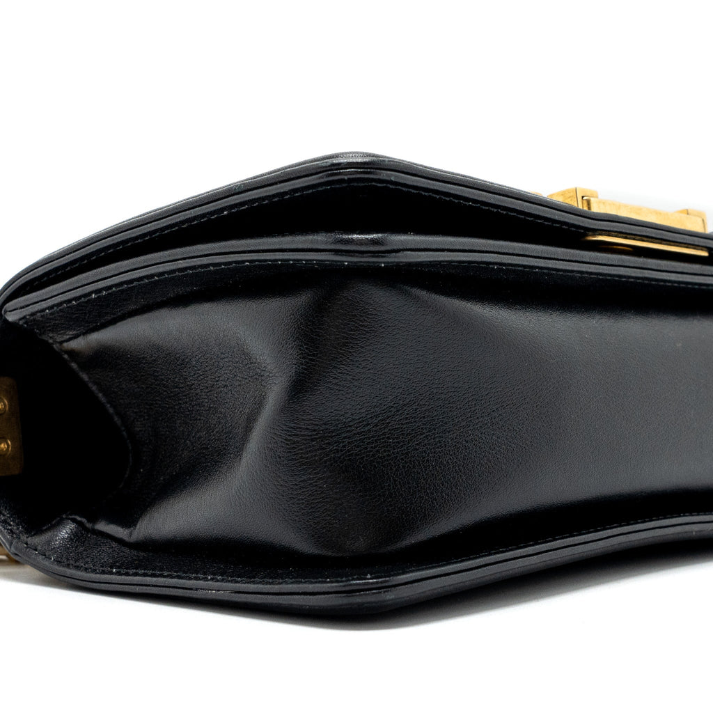 Chanel small boy bag Calfskin black