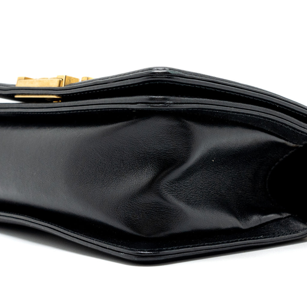 Chanel small boy bag Calfskin black