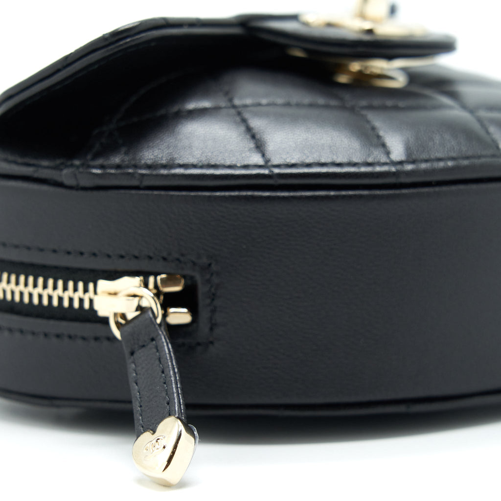 Chanel 22S Small Heart Bag Lambskin Black L