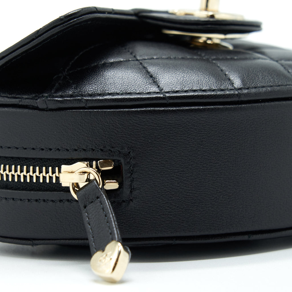 Chanel 22S Small Heart Bag Lambskin Black L