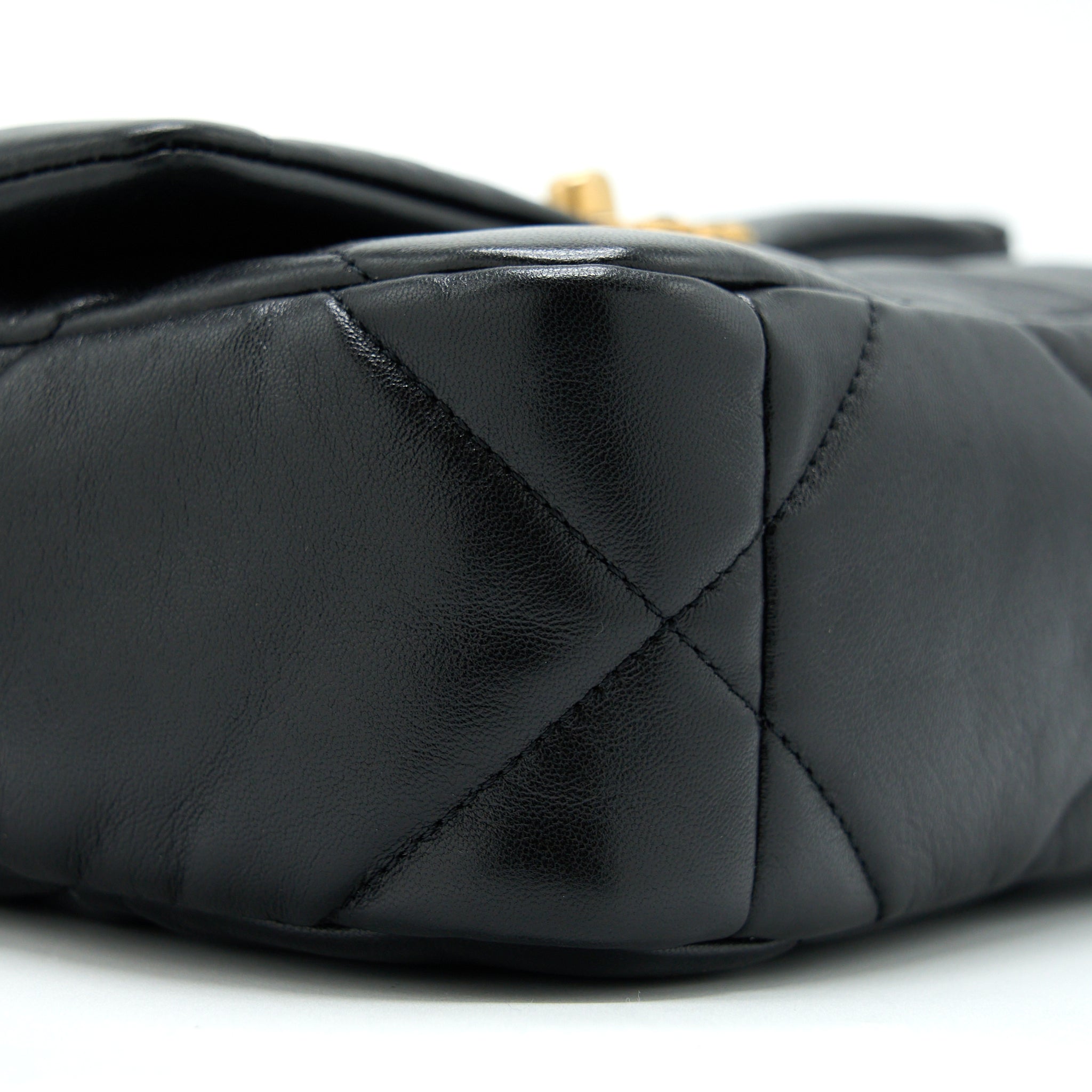 Chanel Small 19 Bag Lambskin Black With Multicolour Hardware
