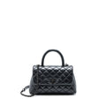 Chanel Small Coco Handle Aged Calfskin So Black With Black Hardware