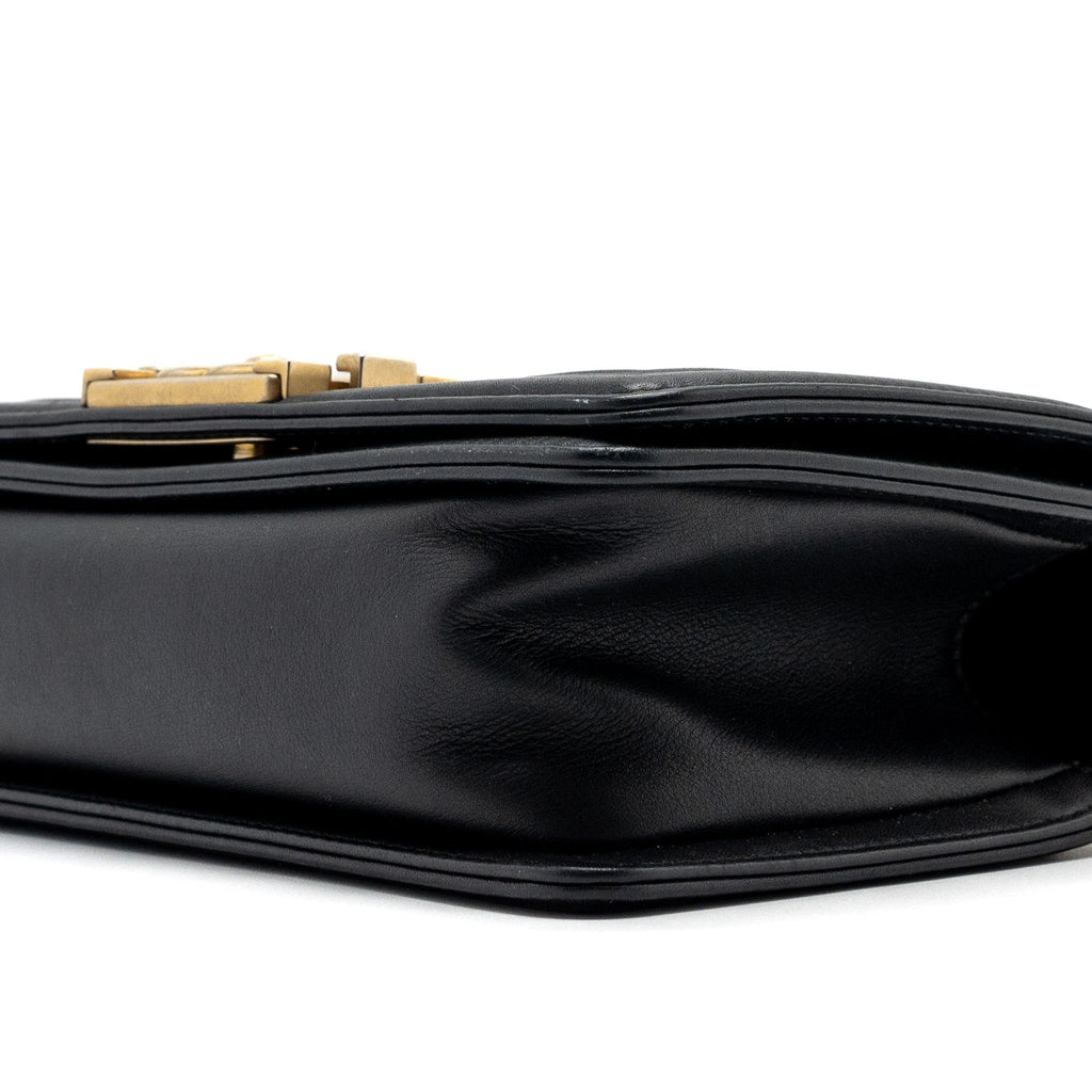 Chanel small boy bag calfskin black