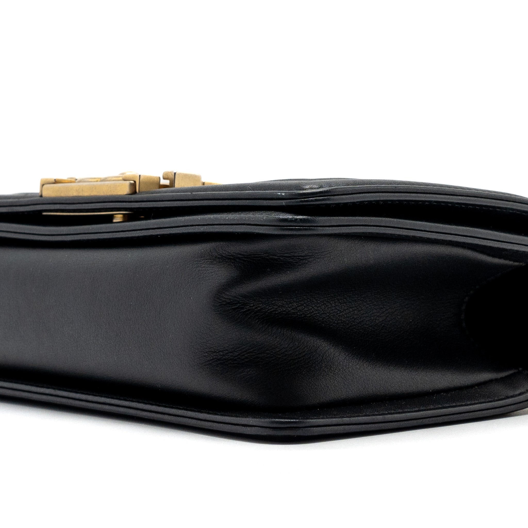 Chanel small boy bag calfskin black