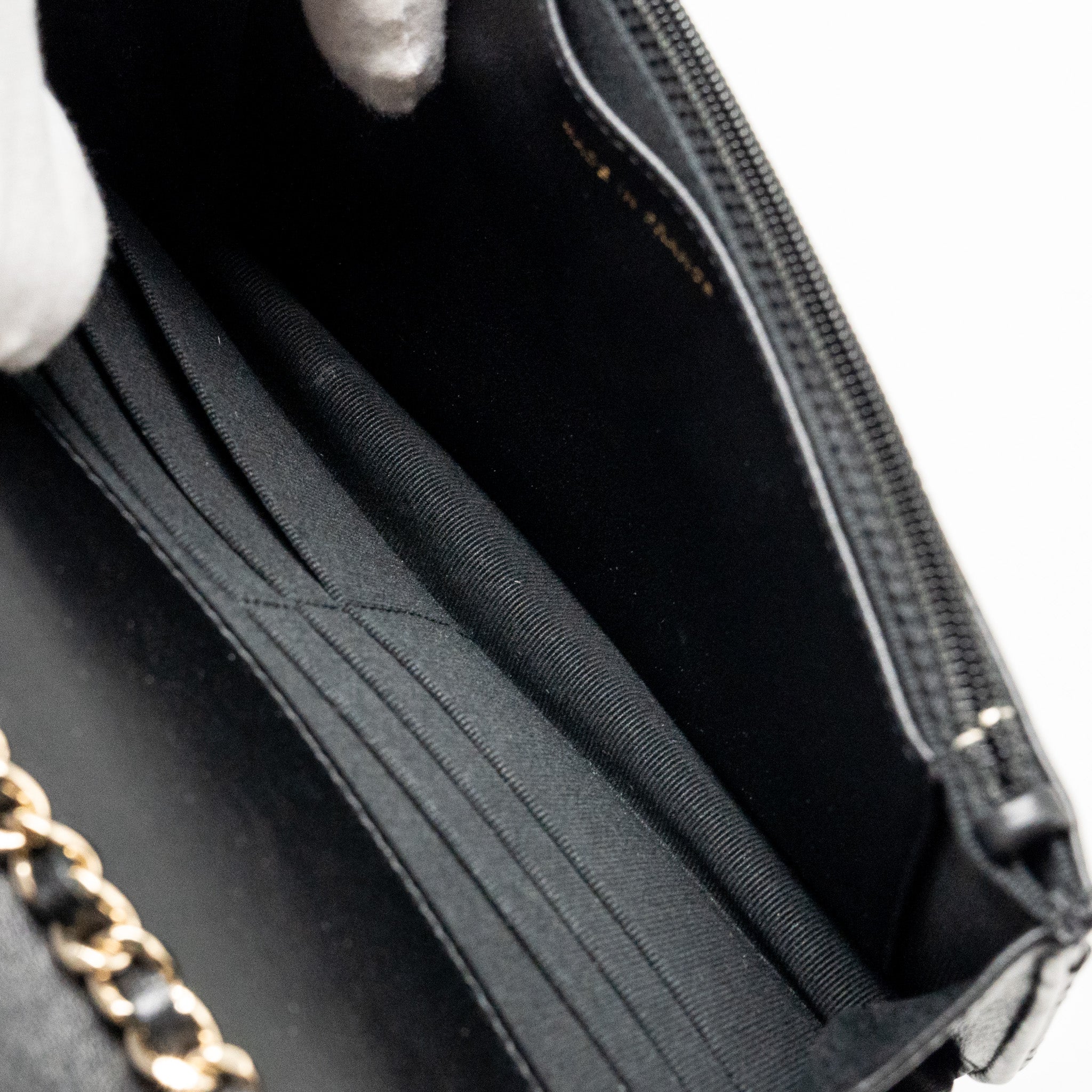 Chanel Trendy CC Wallet on Chain Lambskin Black L (Microchip)