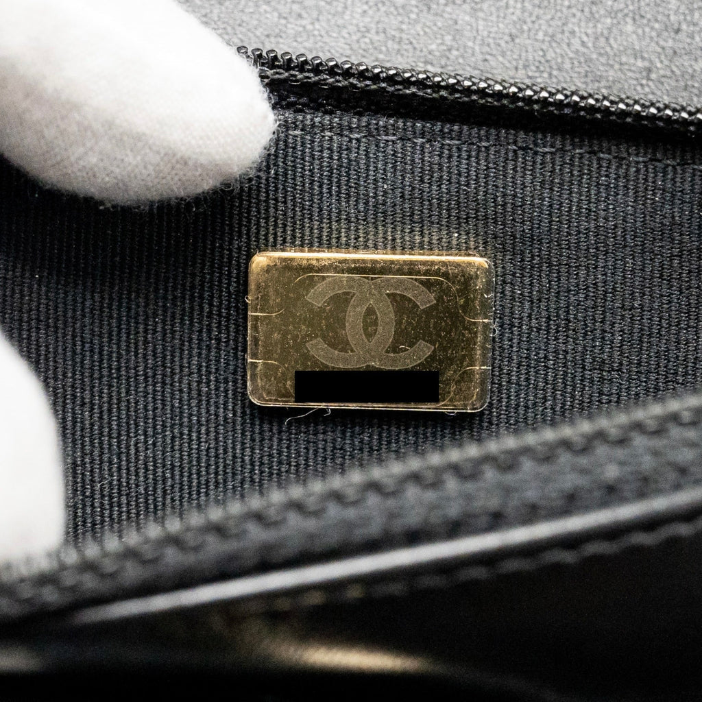Chanel Trendy CC Wallet on Chain Lambskin Black L (Microchip)