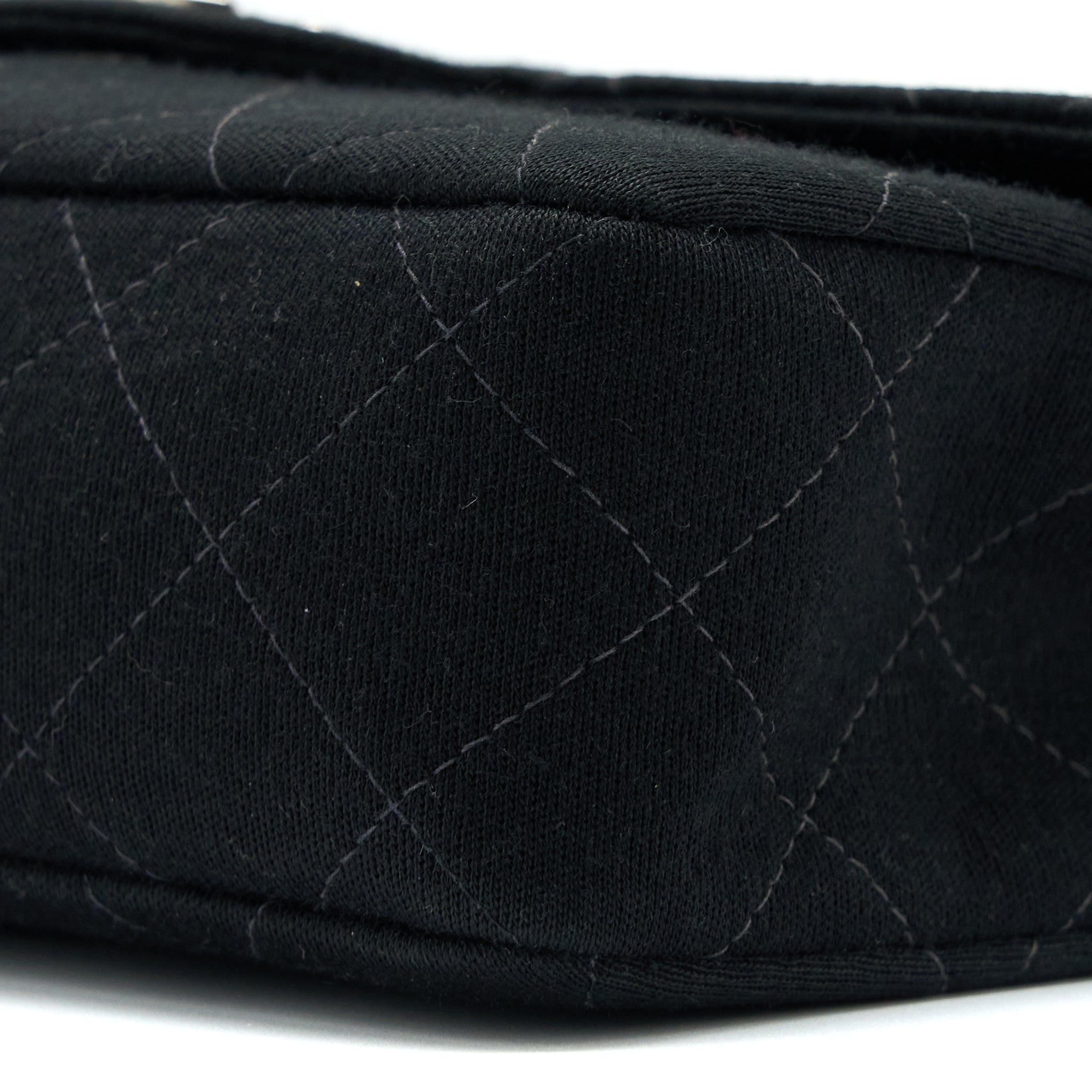 Chanel Vintage Medium Single Flap Bag Fabric Black