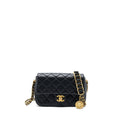 Chanel Quilted Flap Bag with Double Chain Caviar Black Brushed  (Microchip)