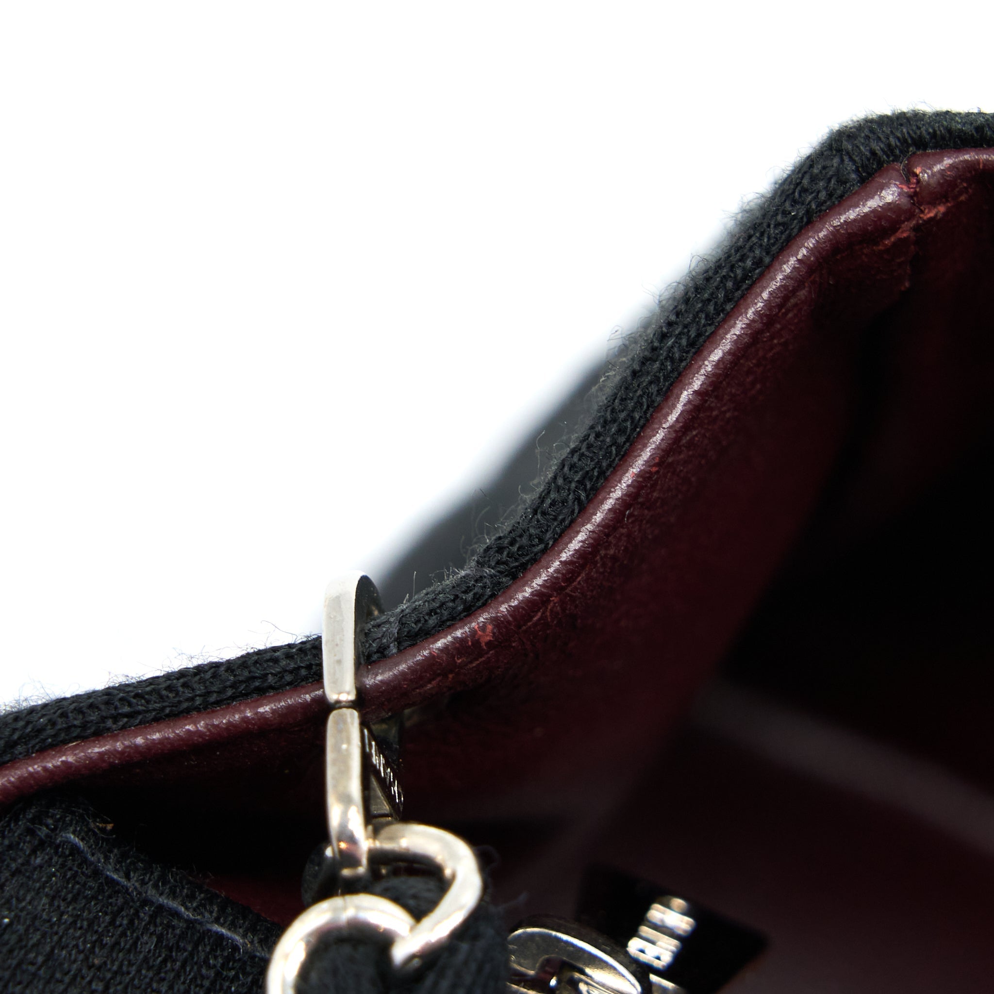 Chanel Vintage Medium Single Flap Bag Fabric Black