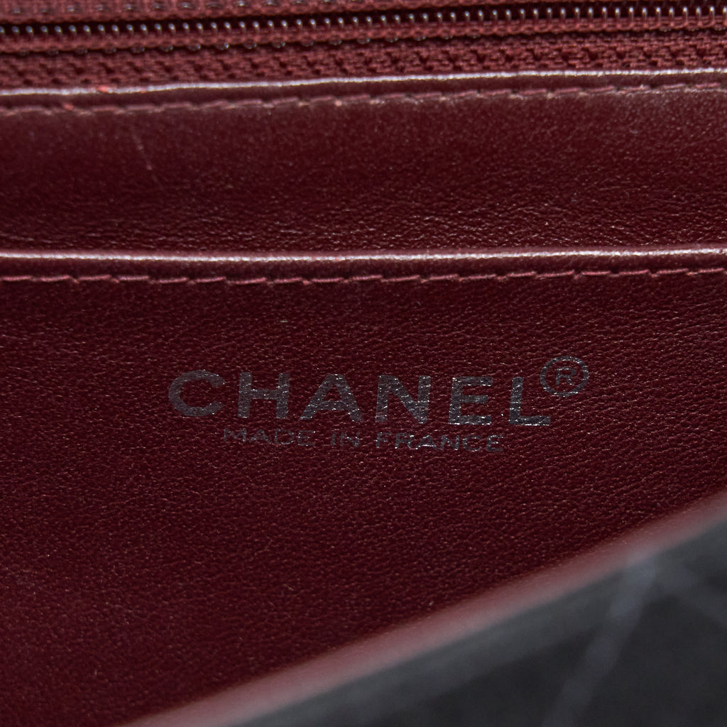 Chanel Vintage Medium Single Flap Bag Fabric Black