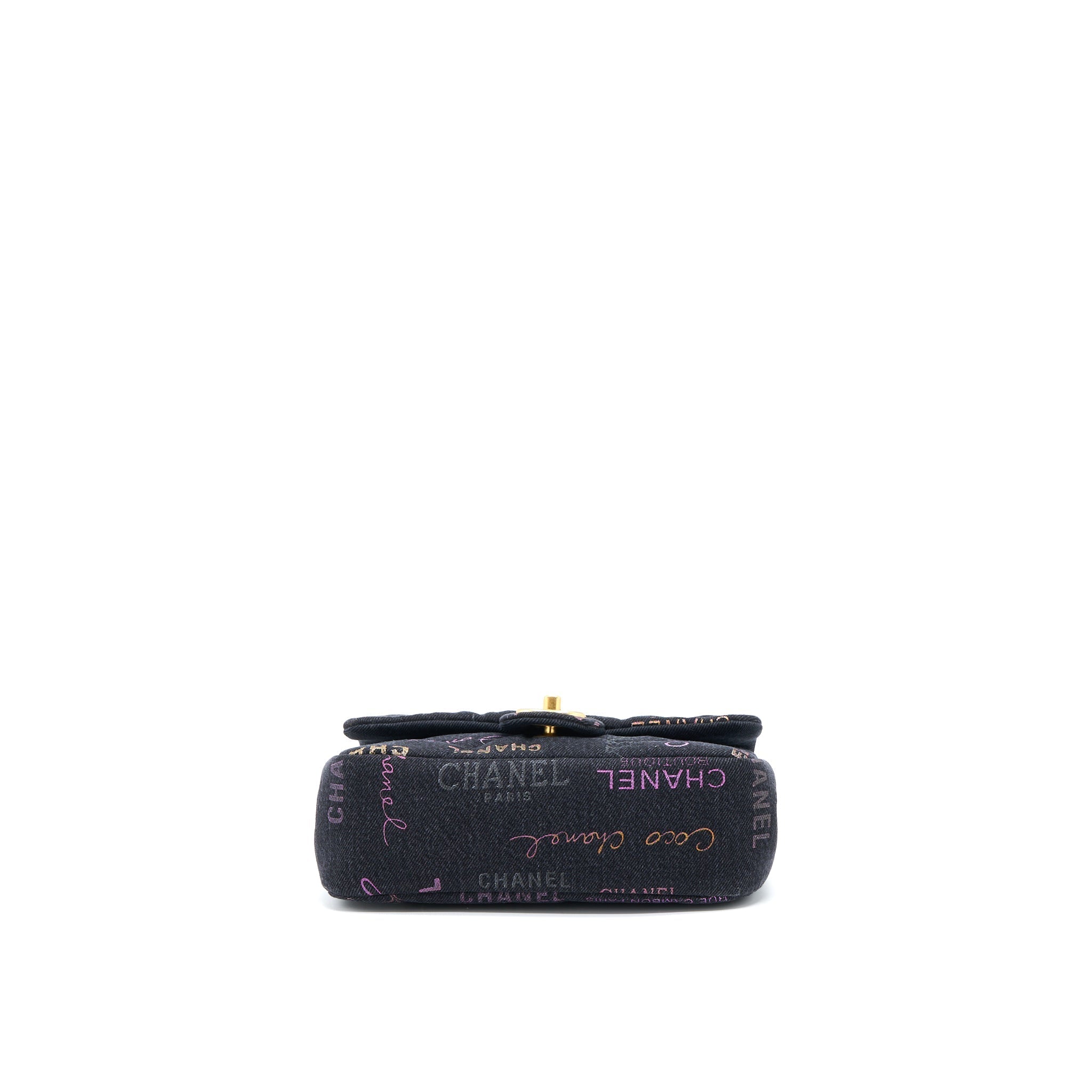 Chanel 22P Black Denim Flap Bag Brushed (Microchip)