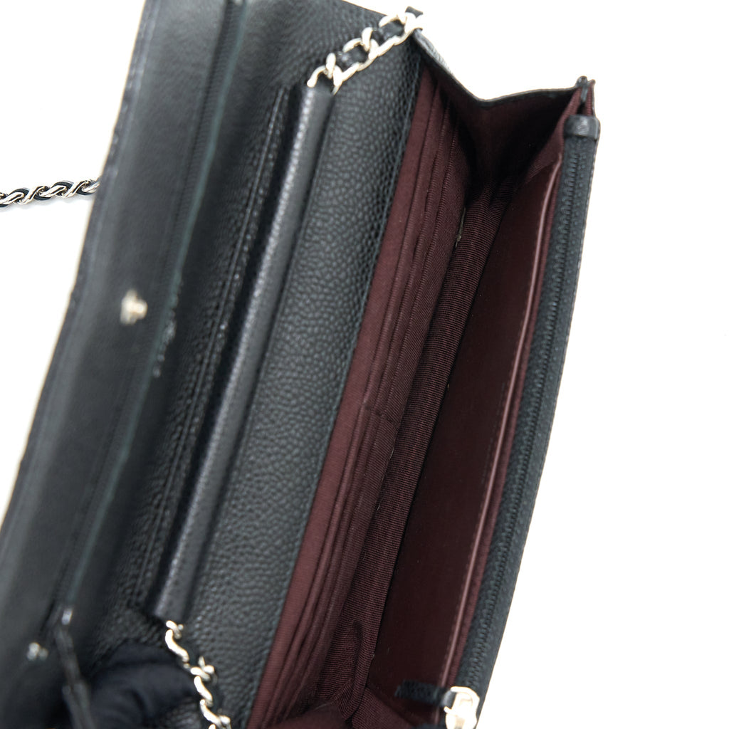 Chanel Classic Wallet on Chain Caviar Black