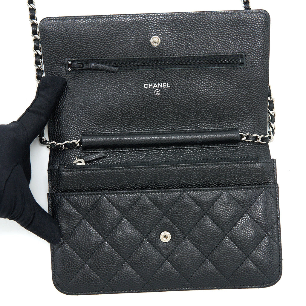 Chanel Classic Wallet on Chain Caviar Black