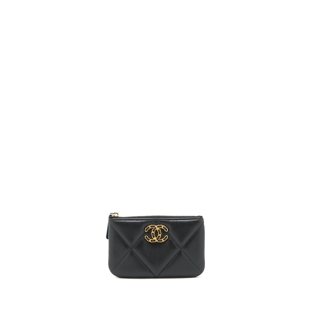 Chanel 19 Mini Pouch Lambskin Black