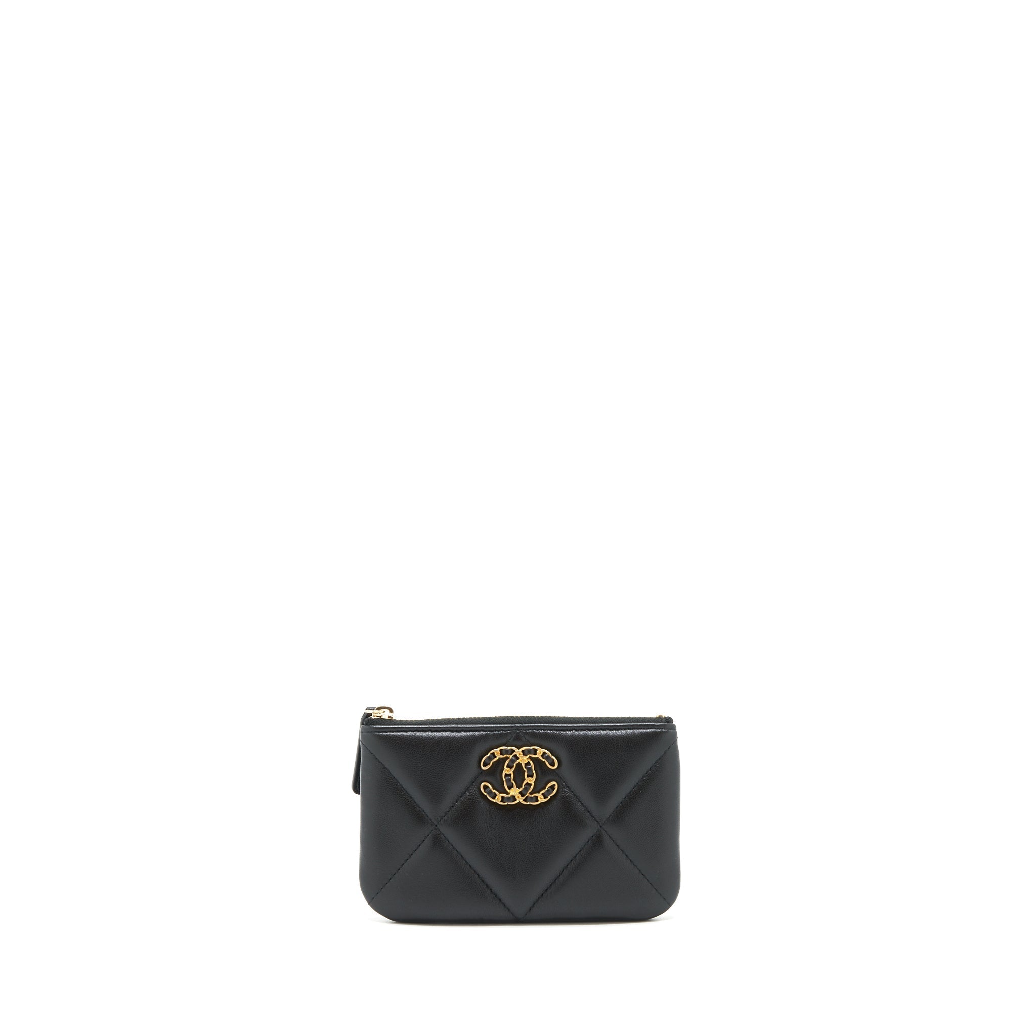 Chanel 19 Mini Pouch Lambskin Black