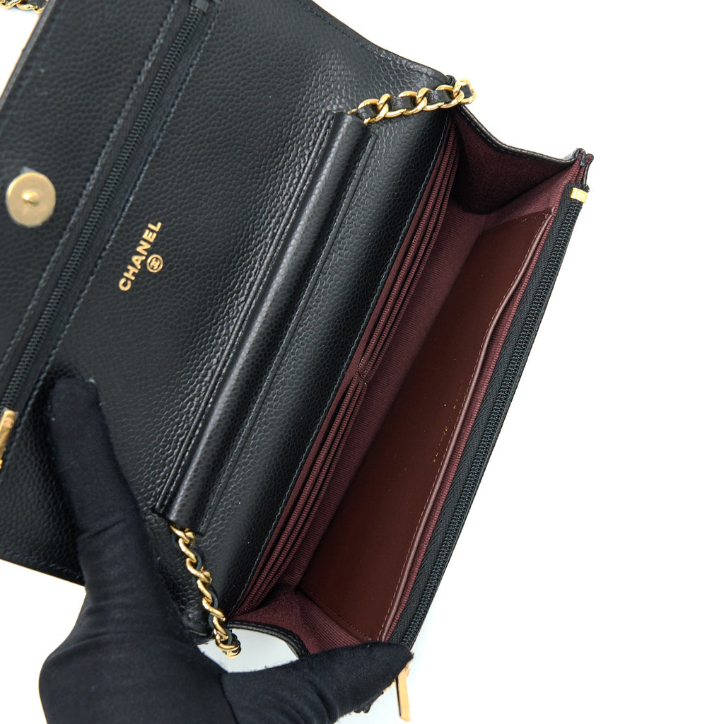 Chanel Classic Wallet On Chain Caviar Black