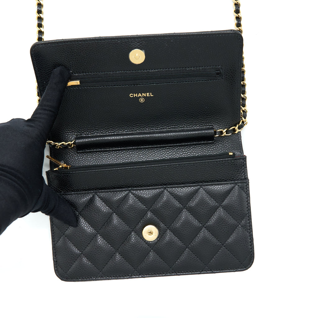 Chanel Classic Wallet On Chain Caviar Black