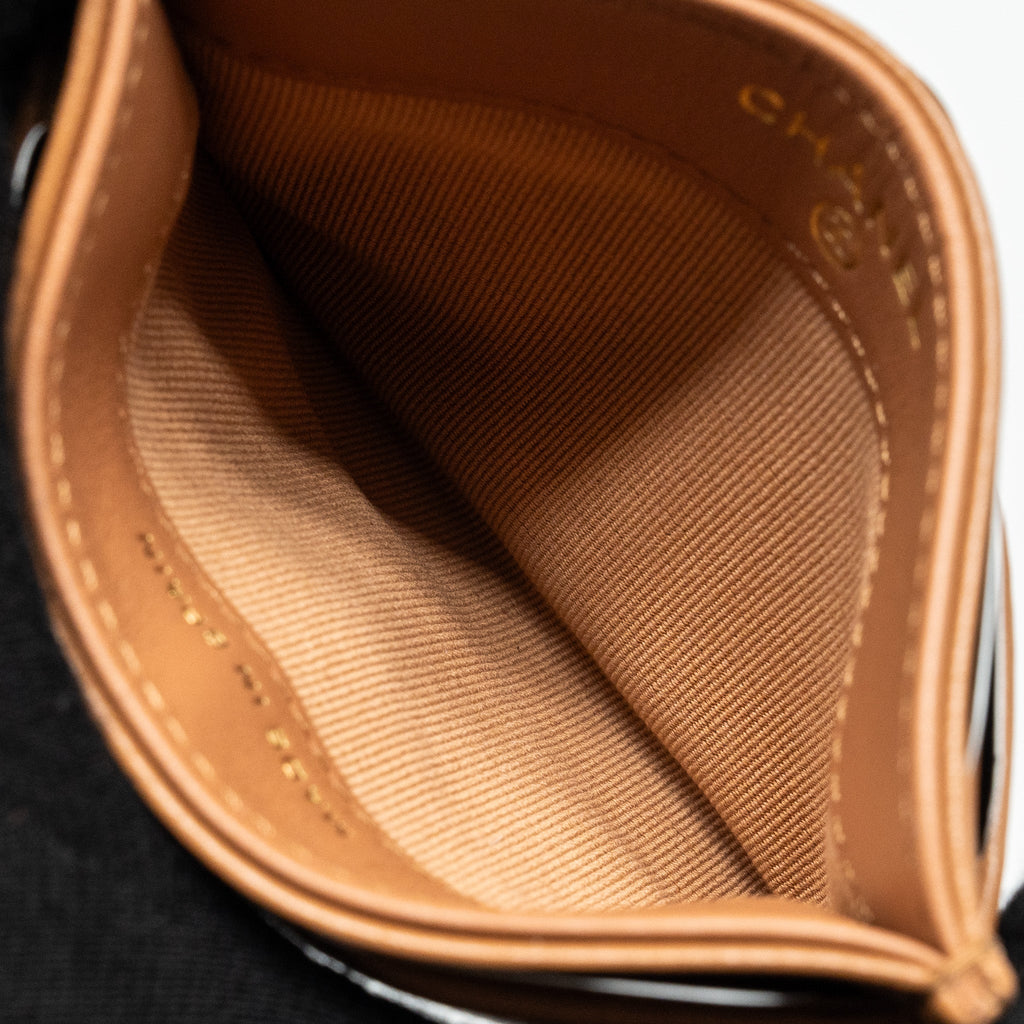 Chanel 19 Card Holder Lambskin Caramel  (Microchip)