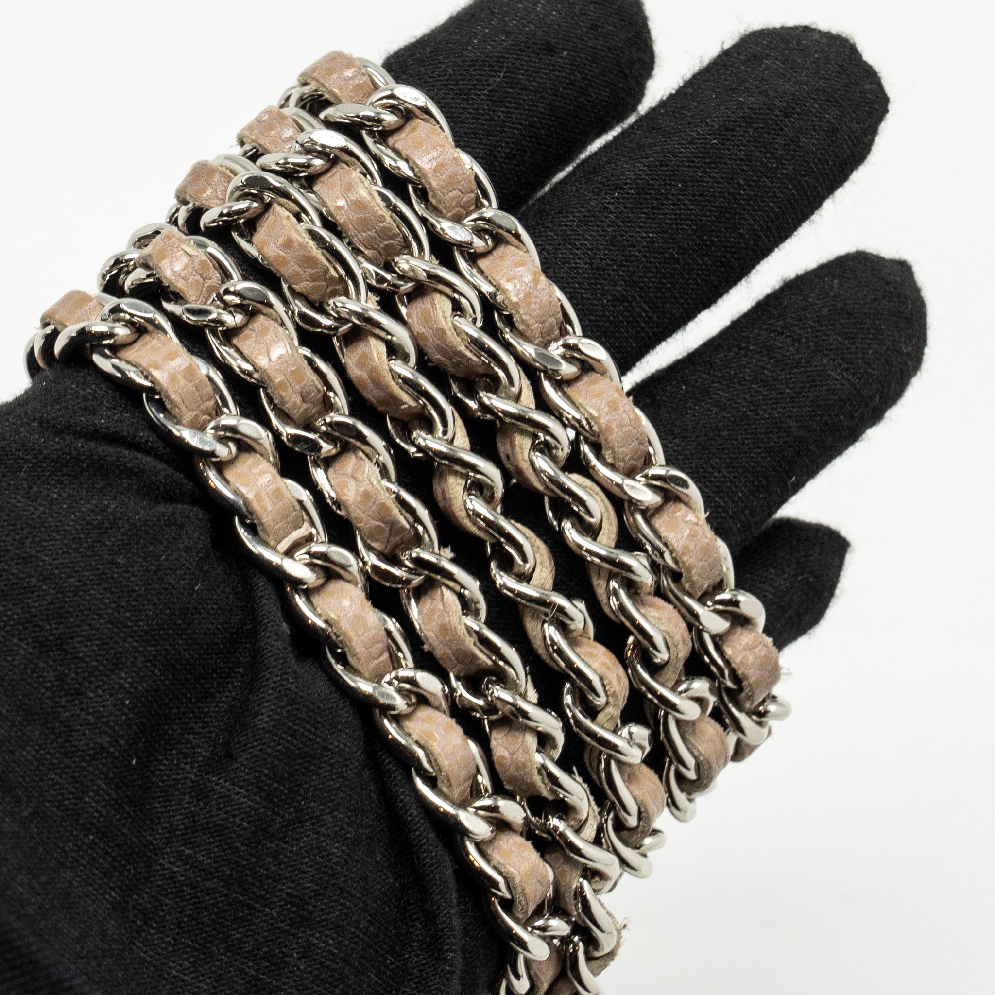 Chanel Classic Wallet on Chain caviar dark beige
