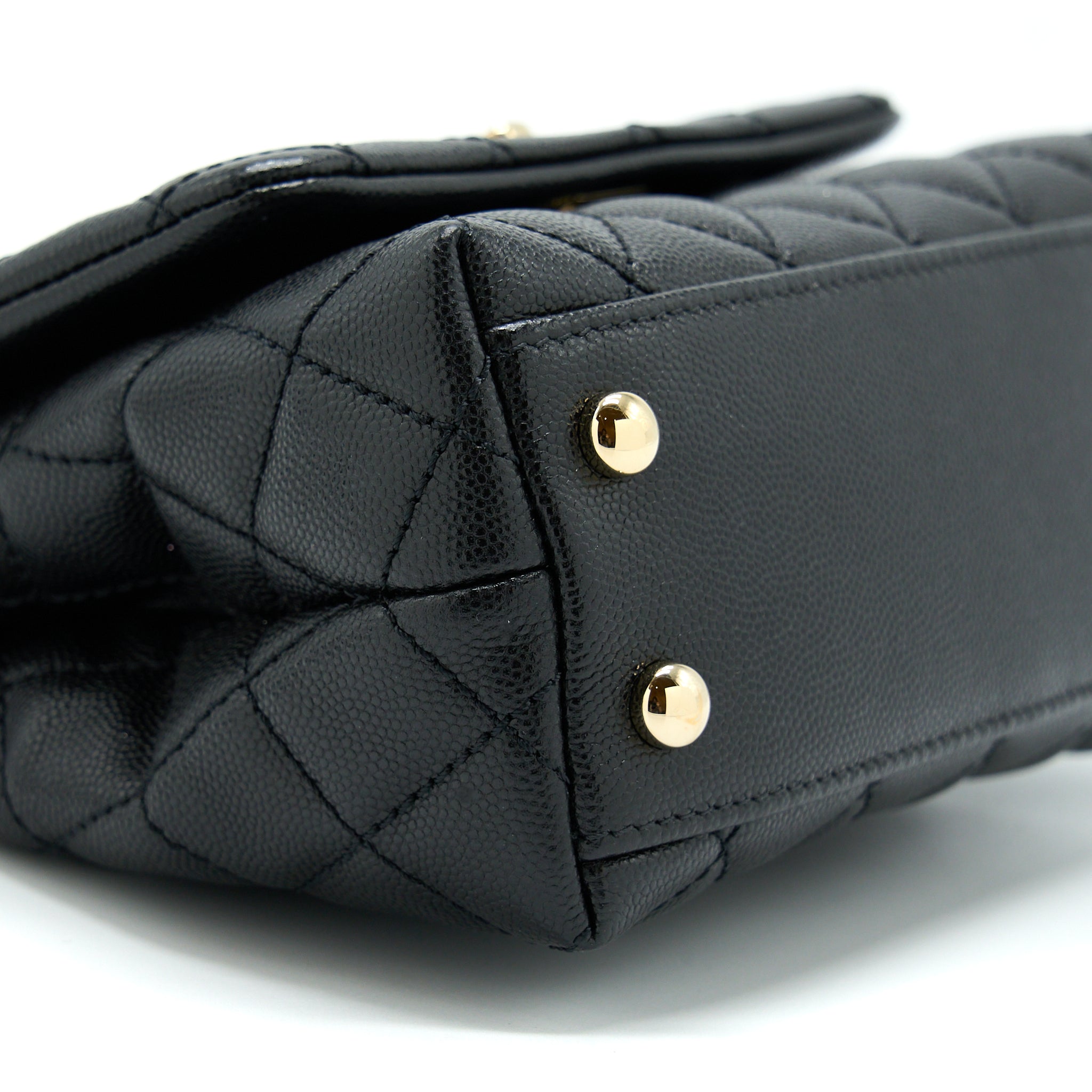 Chanel Mini Coco Handle Caviar Black L