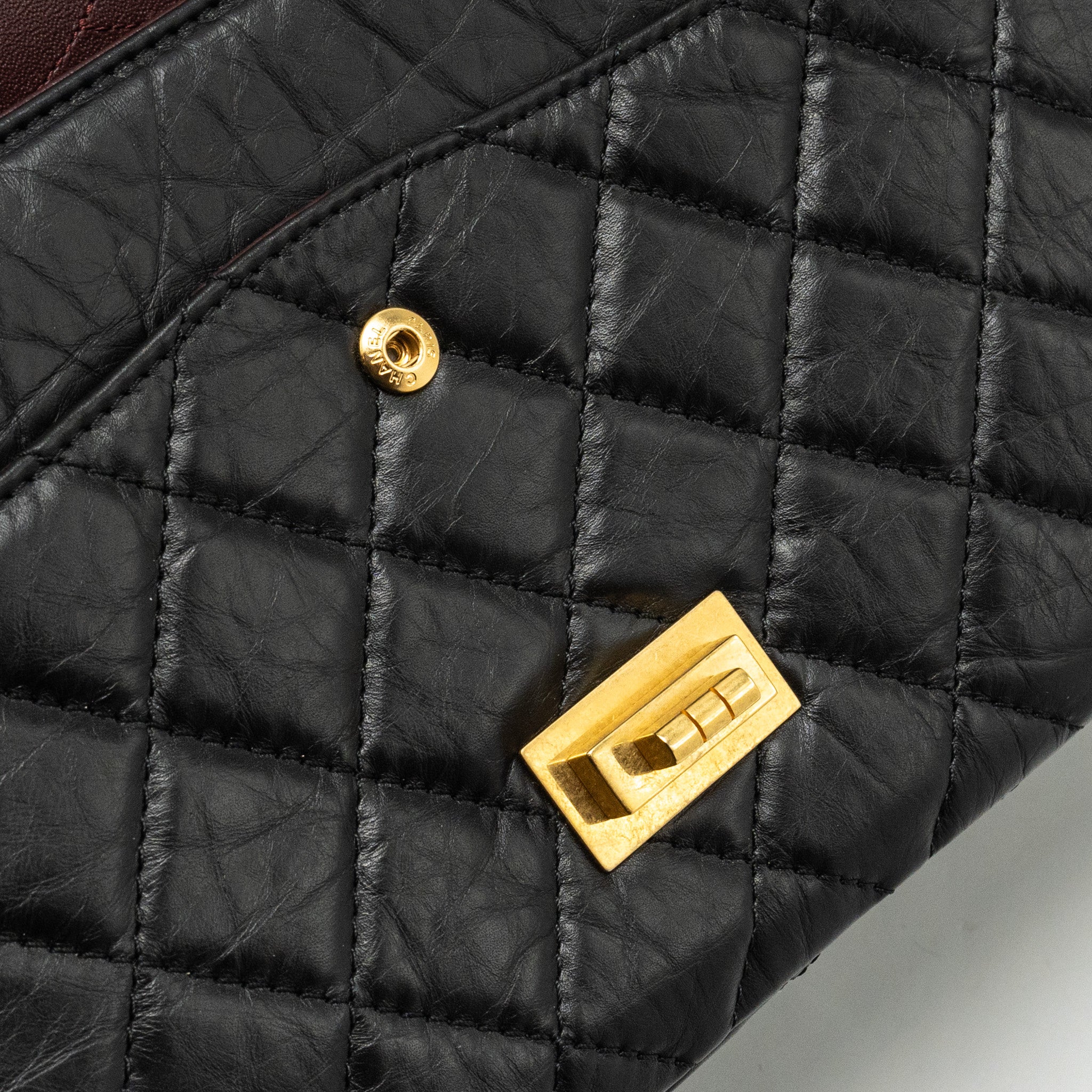 Chanel Maxi 2.55 reissue flap bag aged calfskin Black