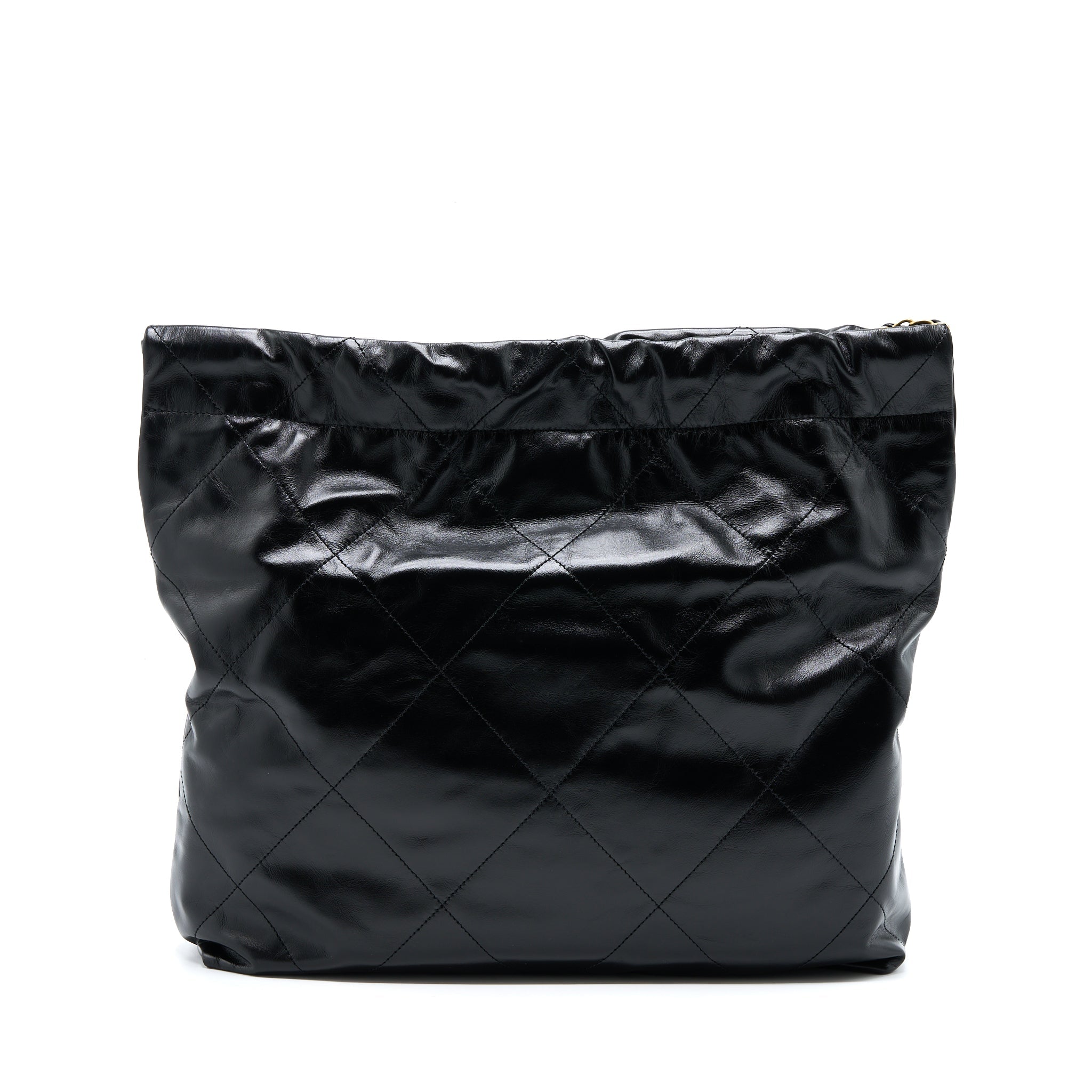 Chanel Medium 22 Bag Shiny Calfskin Black  (Microchip)