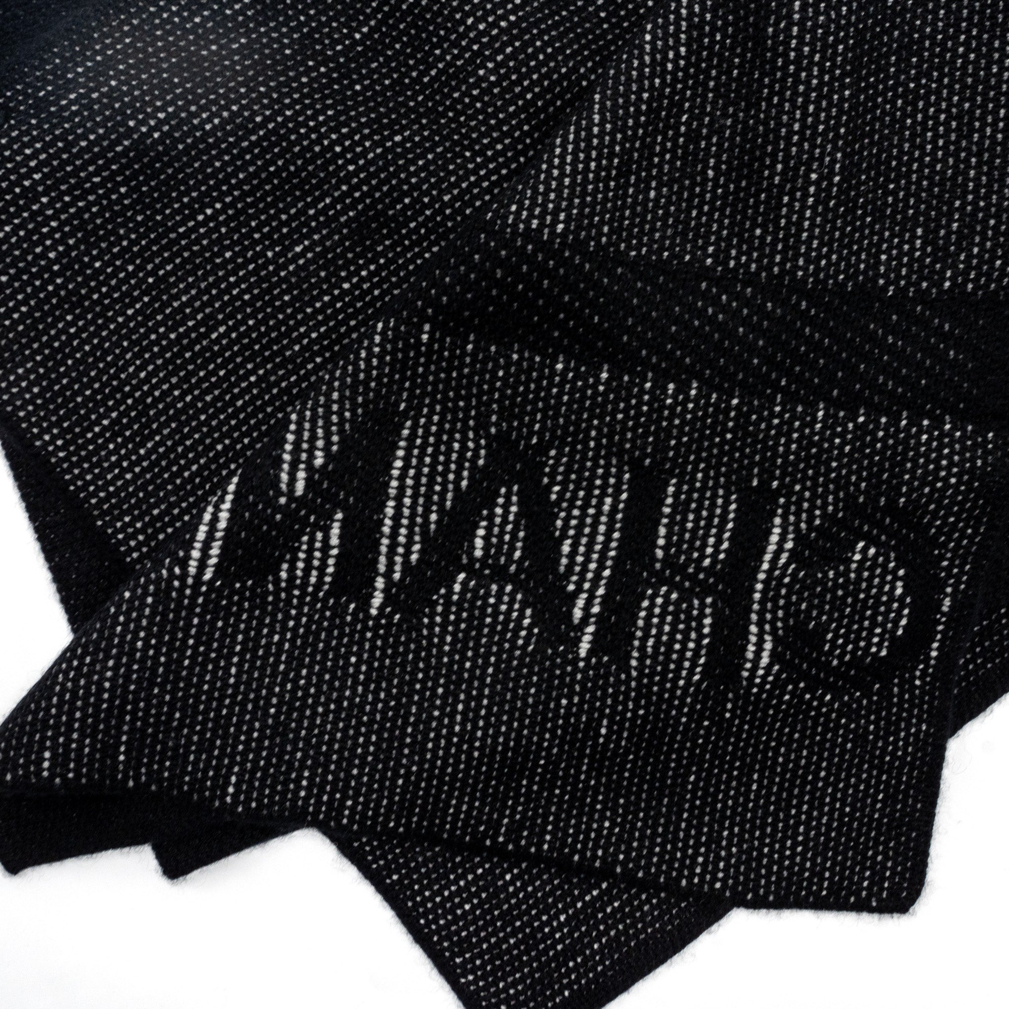 Chanel Letter Scarf Cashmere Black/White