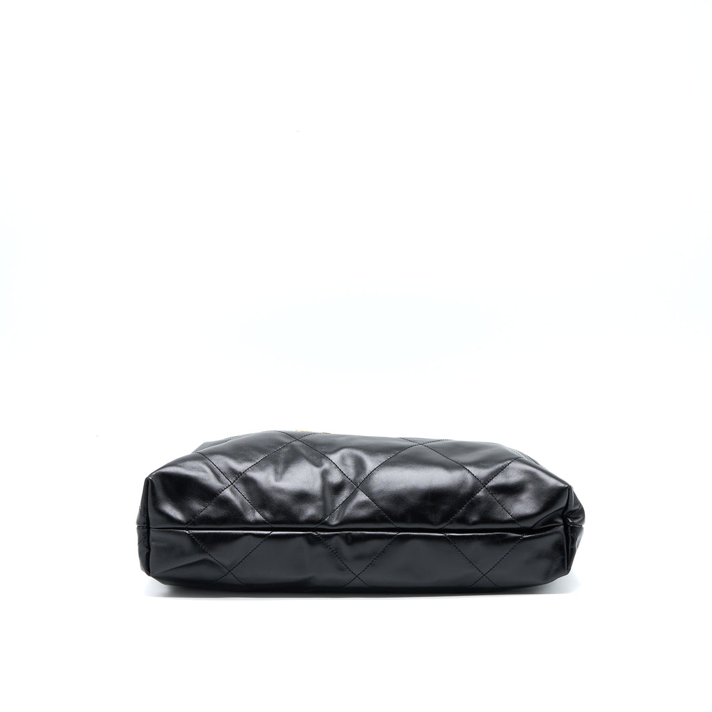 Chanel Medium 22 Bag Shiny Calfskin Black  (Microchip)