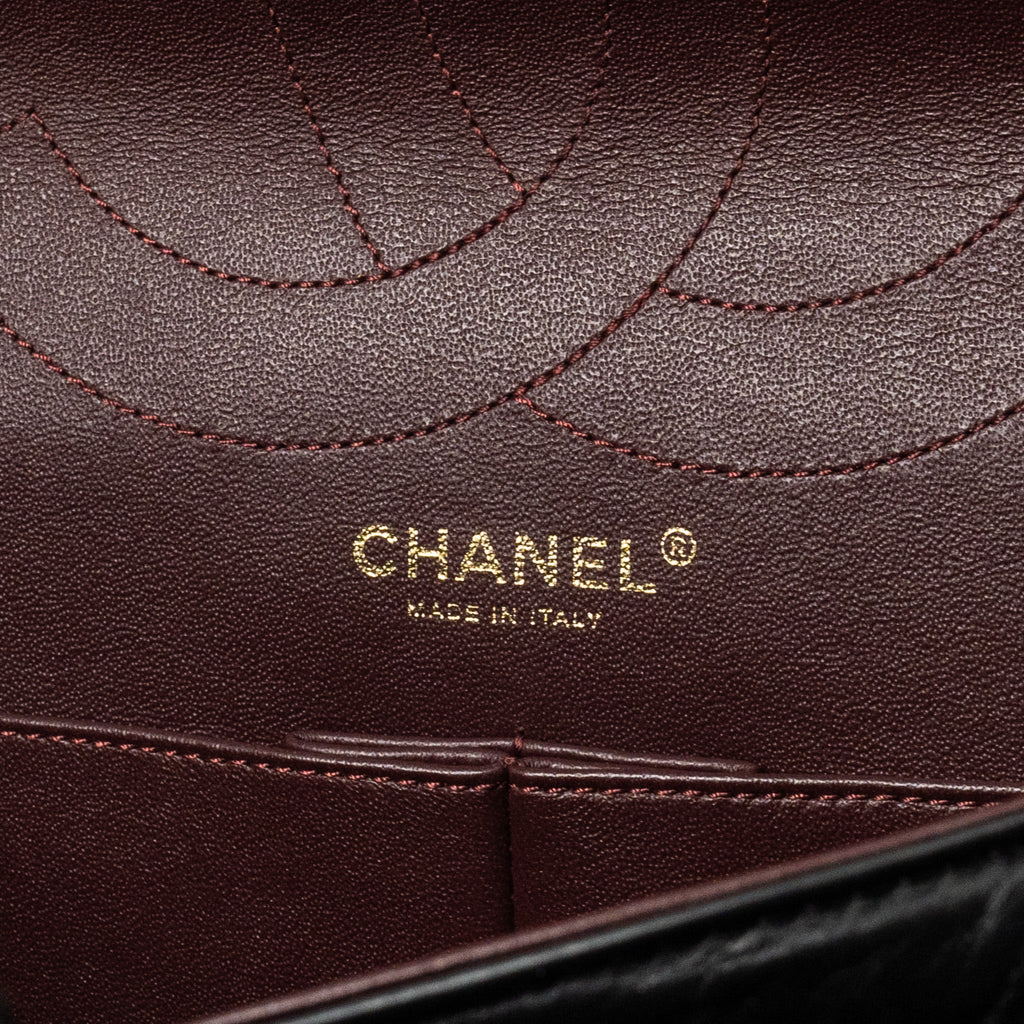 Chanel Maxi 2.55 reissue flap bag aged calfskin Black