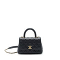 Chanel Mini Coco Handle 20cm Caviar Black L