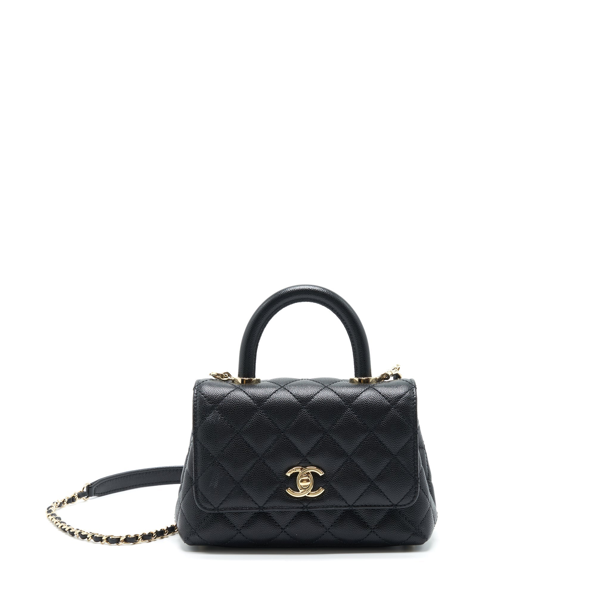Chanel Mini Coco Handle 20cm Caviar Black L